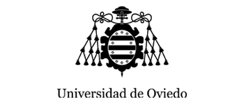 Emblema de la Universidad de Oviedo negro Vertical